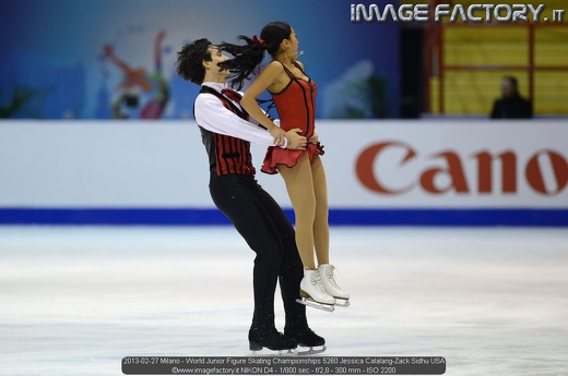 2013-02-27 Milano - World Junior Figure Skating Championships 5260 Jessica Calalang-Zack Sidhu USA